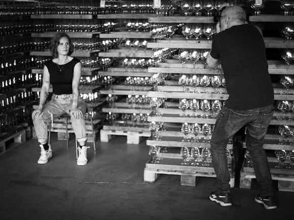 Lorena and Guenter at the "keep it simple" B&W Portrait Workshop